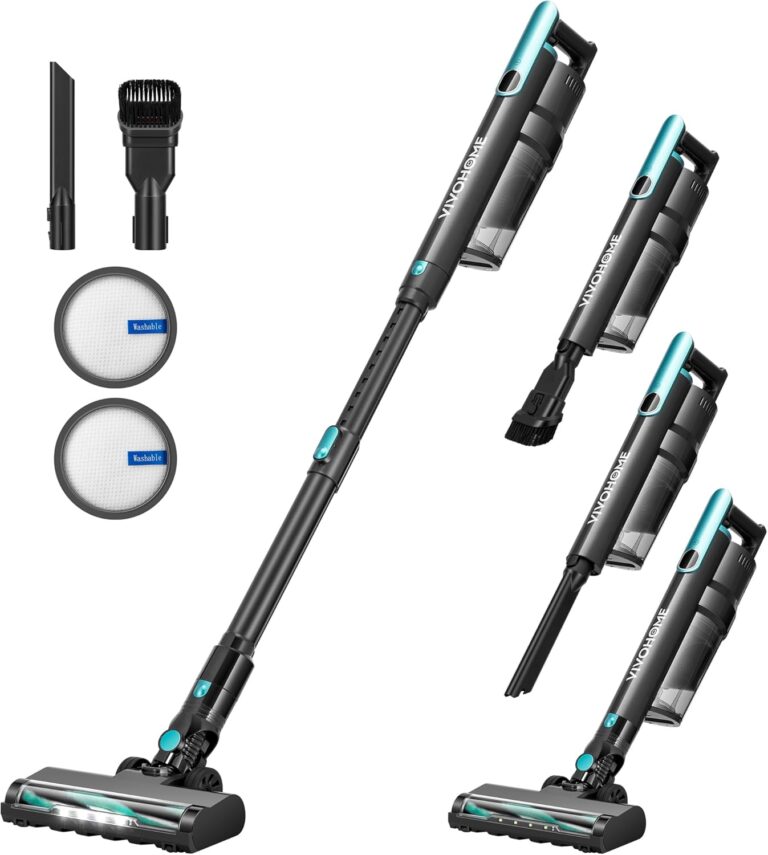 VIVOHOME Cordless Vacuum Cleaner 22.5Kpa Powerful Stick Vacuum with 3 Suction Modes, Max 38 Minutes Runtime, Lightweight Handheld Vacuum for Hard Floors, Sofas, Carpets
