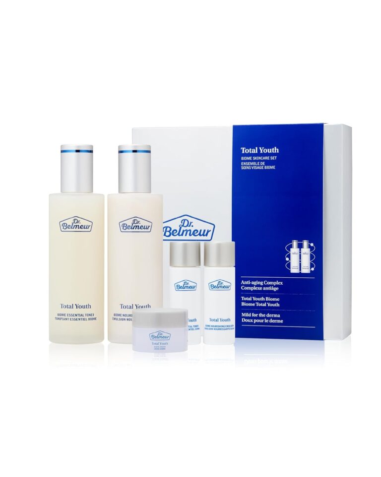 Total Youth Biome (Skincare Set, 12.2fl oz) - Premium Total Age-Defying Toner + Emulsion Set for Wrinkles, Elasticity, Hydration & Skin Tone. Korean Skin Care by LG Beauty. Collagen,