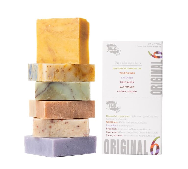 Original 6 Formulas all natural Soap Bar - Made in USA - Bath Soaps for All Skin Types - Plant Based, Cold Process and Handmade (6 Pack)