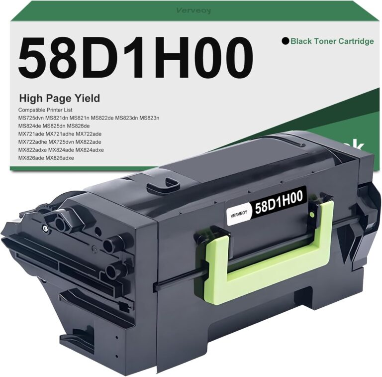 Remanufactured 58D1H00 Black High-Yield Toner Cartridge Replacement for Lexmark 58D1H00 Toner Cartridge for MS725 MS821 MS823 MS825 MS826 MX721 MX722 MX822 MX824 Printer (1-Pack, Black)