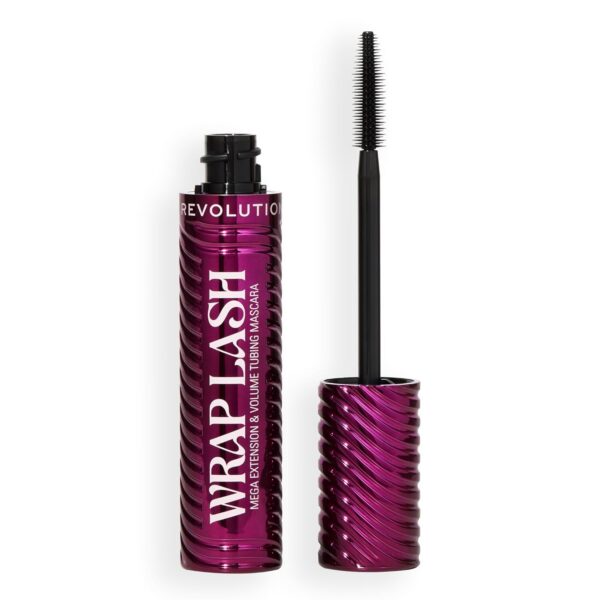 Revolution, Wrap Lash Tubing Mascara, Smudge-Proof & Water-Resistant for Length & Volume, Vegan & Cruelty-Free, Burgundy, 0.28 fl oz