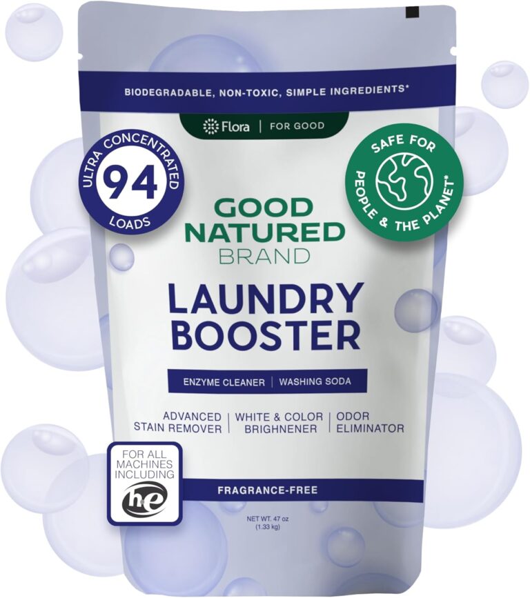 Good Natured Brand | Natural Enzyme Laundry Booster | Stain & Odor Remover | Hypoallergenic, Safe for Sensitive Skin | Eco-Friendly | Fragrance-Free | 47oz, 94 Loads
