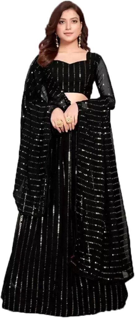 Indian ready to wear lehenga choli for women flared party night with stitched blouse 8208-U