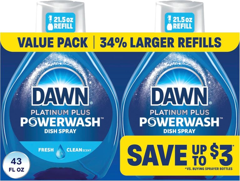Dawn Powerwash Fresh Dish Spray, Liquid Dish Soap, Dish Soap Refill, Dish Detergent Liquid, 2 Refills, 43 Fl Oz