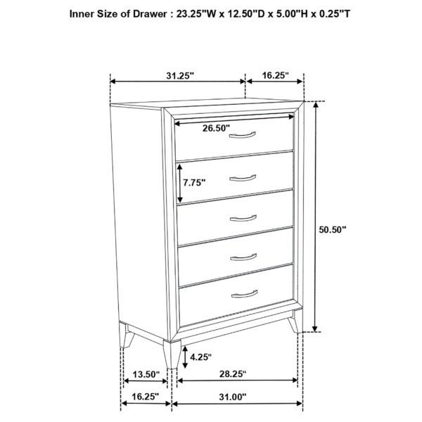 Watson Transitional Panel Grey Oak Bedroom Set