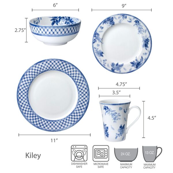 MIkasa Kiley 16-Piece Dinnerware Set, Service for 4