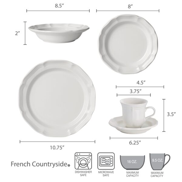 Mikasa French Countryside 40-Piece Dinnerware Set, Service for 8