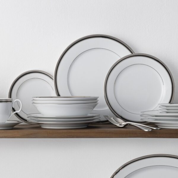 Noritake Austin Platinum 50-Piece Dinnerware Set, Service For 8