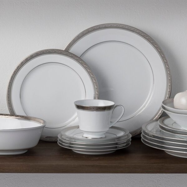 Noritake Crestwood 50-Piece Dinnerware Set, Service For 8 - Platinum